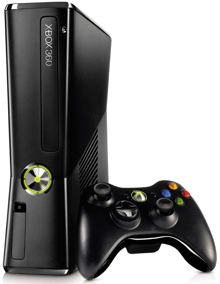 Xbox 360, цвет чёрный глянец, модель Slim, 250 ГБ